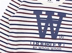 Wood Wood t-shirt Kim off-white/burgundy striber